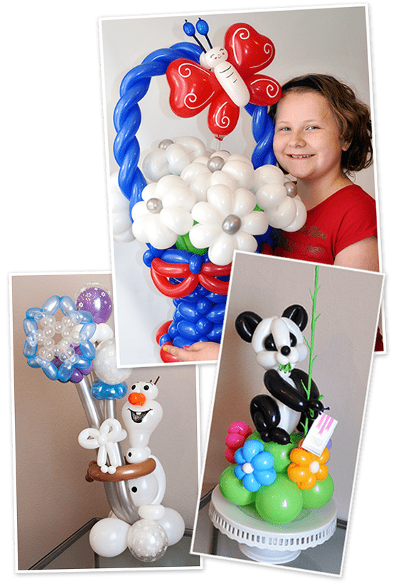 custom order balloon twisting samples